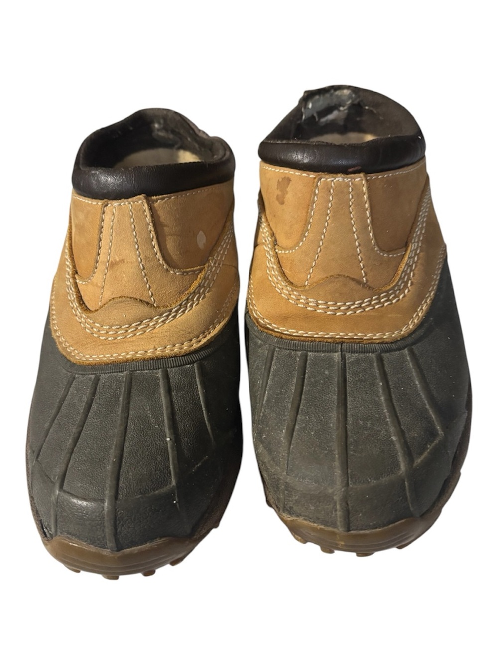 Women's Waterproof Slip-On Rain & Snow Boots in Brown and Black